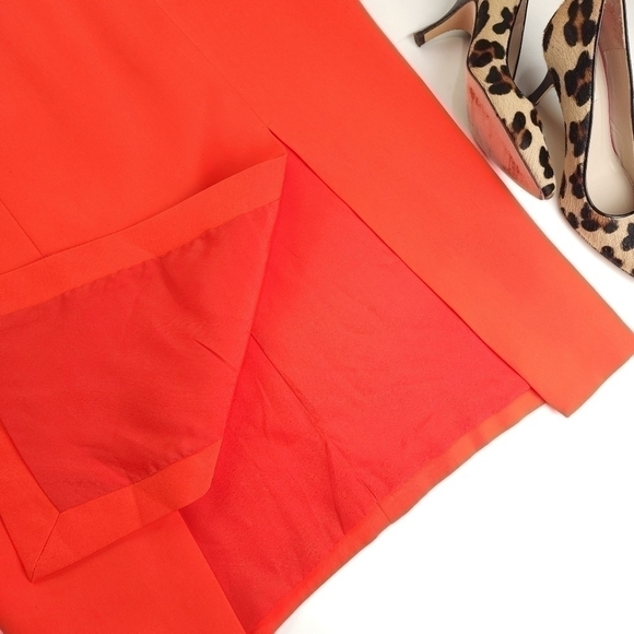 C/MEO Collective Orange Fron Panel Slit Spaghetti Strap Dress Sz M - Picture 3 of 10